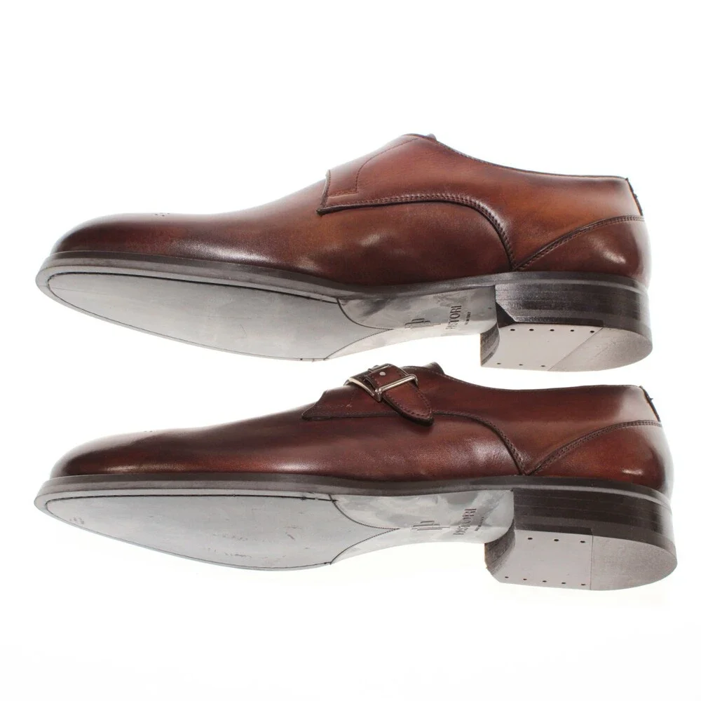 Pastori NWB Single Monk Strap Dress Shoes Size 11 US in Brown Leather